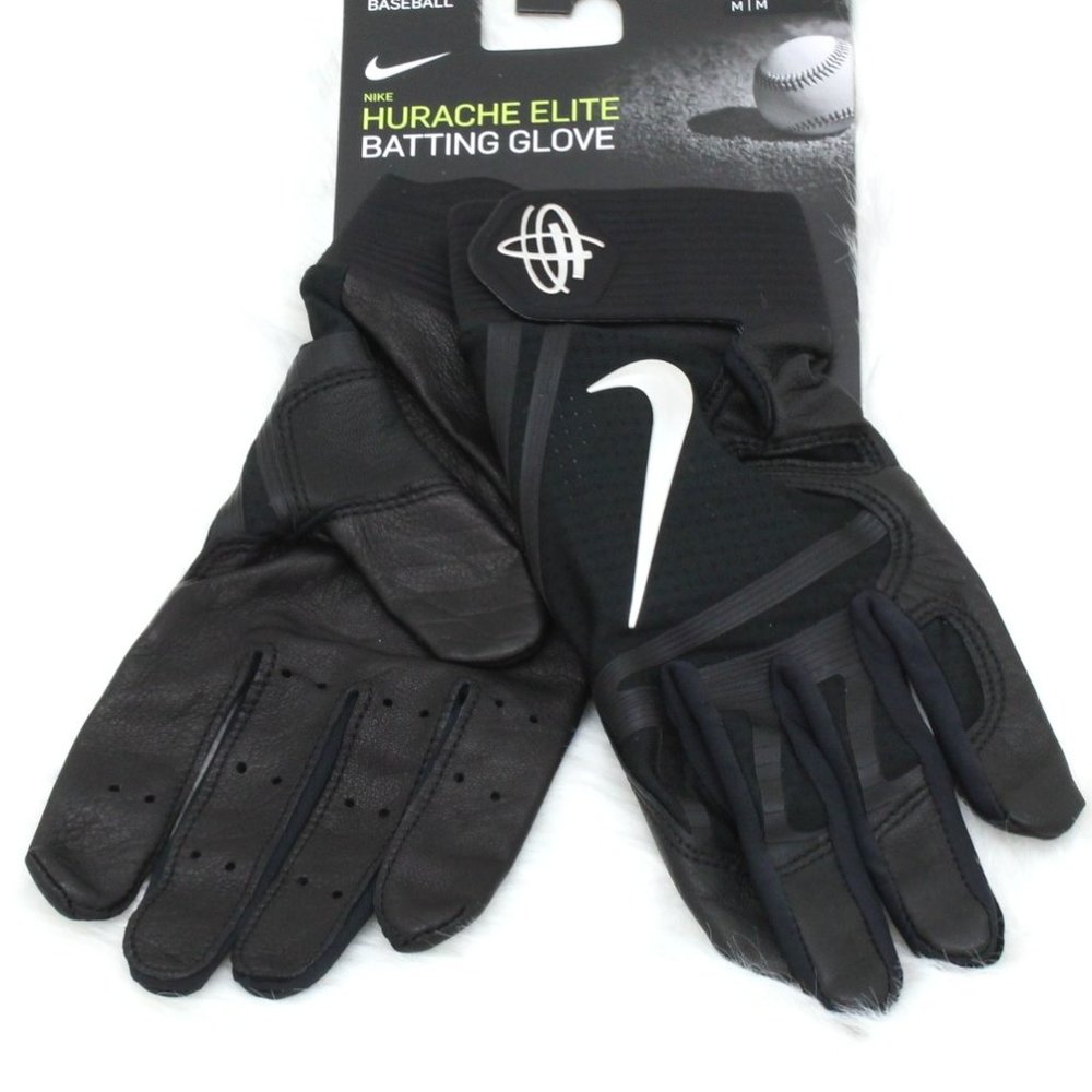 Nike HURACHE ELITE Baseball Batting Gloves (Black)